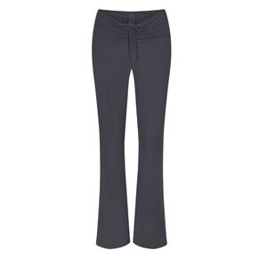 NWT SKIMS Charcoal (Gunmetal) Wide Leg Ruched Pants